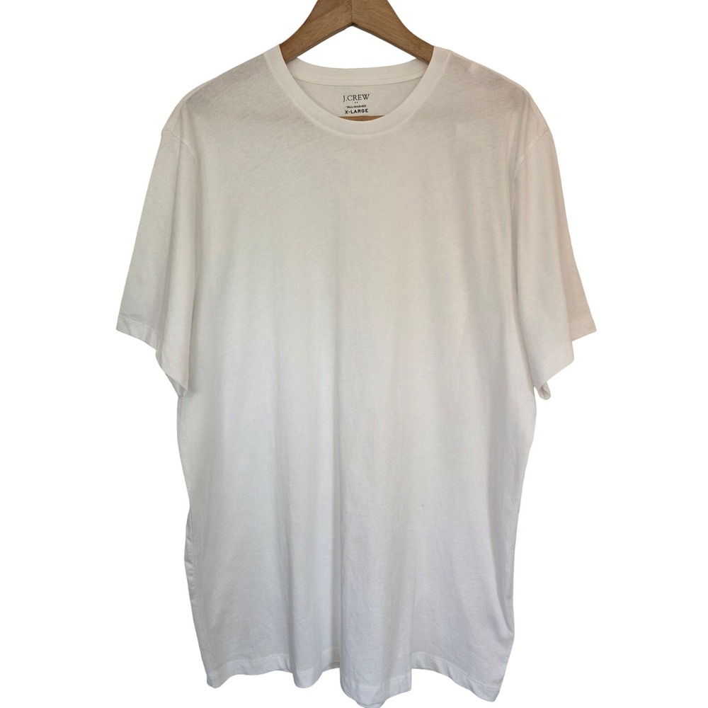 J. Crew Factory Tall Washed Jersey T-Shirt Mens X-Large Tall White NWT A0325